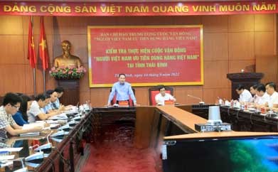 Thái Bình: Thực hiện tốt hơn nữa cuộc vận động “Người Việt Nam ưu tiên dùng hàng Việt Nam”