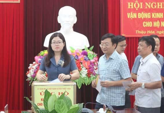 Ủy ban MTTQ huyện Thiệu Hóa phát động vận động kinh phí hỗ trợ làm nhà ở cho hộ nghèo