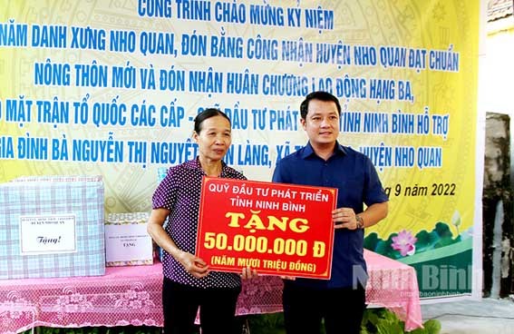Ninh Bình: Khánh thành nhà Đại đoàn kết cho gia đình có hoàn cảnh khó khăn tại xã Thanh Lạc