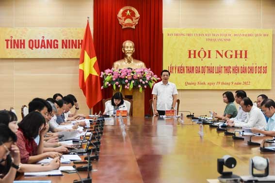 Quảng Ninh: Hội nghị lấy ý kiến tham gia Dự thảo Luật Thực hiện dân chủ ở cơ sở