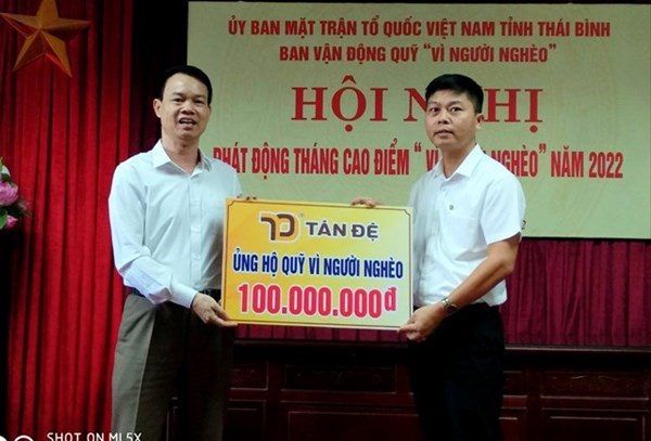Thái Bình: Ngày đầu phát động, Tháng cao điểm ‘Vì người nghèo’ nhận hơn 1 tỷ đồng ủng hộ