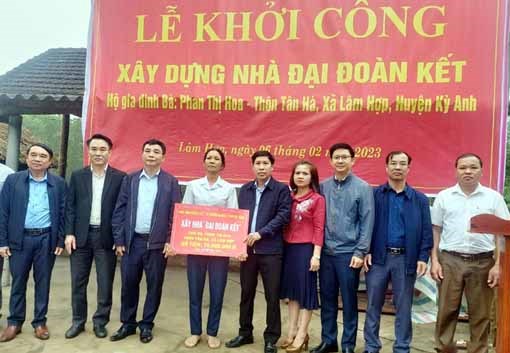 Hà Tĩnh: Khởi công xây nhà Đại đoàn kết cho hộ nghèo huyện Kỳ Anh