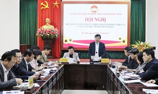Bắc Ninh: Hiệp thương, phân công, thống nhất nhiệm vụ trọng tâm của MTTQ và các tổ chức thành viên năm 2023