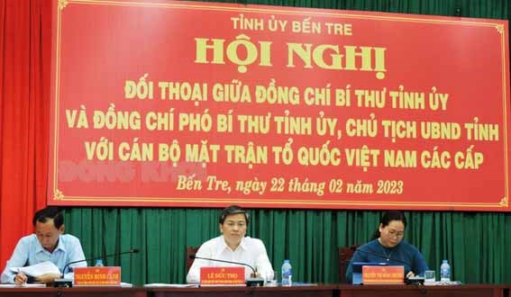 Lãnh đạo tỉnh Bến Tre đối thoại cán bộ Mặt trận Tổ quốc Việt Nam các cấp