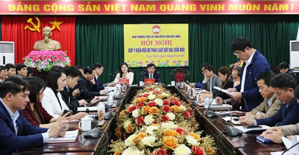Ủy ban MTTQ tỉnh Bắc Ninh góp ý vào Dự thảo Luật Đất đai (sửa đổi) 
