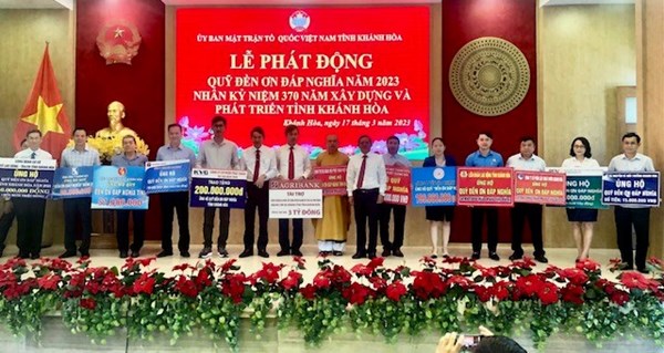 Khánh Hòa:Phát động ủng hộ quỹ 'Đền ơn đáp nghĩa' năm 2023