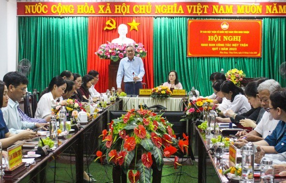 Ninh Thuận: Giao ban công tác Mặt trận quý I, khai nhiệm vụ trọng tâm quý II/2023