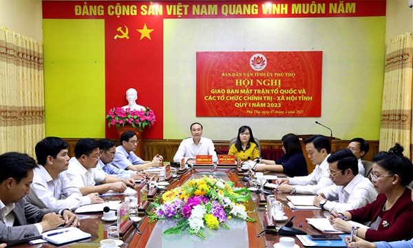 Giao ban MTTQ và các tổ chức Chính trị - xã hội tỉnh Phú Thọ quý I/2023