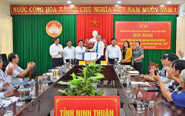 Ninh Thuận: Nâng cao vai trò lãnh đạo chi bộ đối với Ban công tác Mặt trận thôn, khu phố giai đoạn 2023 – 2027