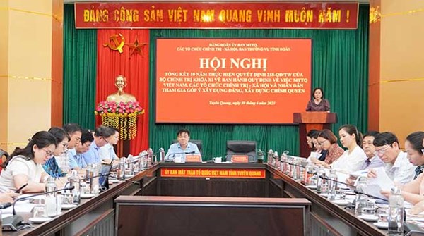 Tuyên Quang: Tổng kết 10 năm thực hiện Quyết định số 218-QĐ/TW ngày 12/12/2013 của Bộ Chính trị