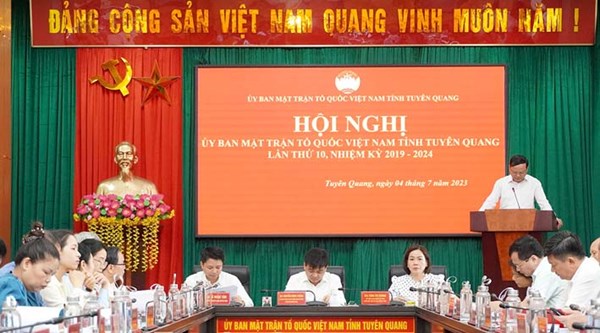 Hội nghị Ủy ban MTTQ tỉnh Tuyên Quang lần thứ 10