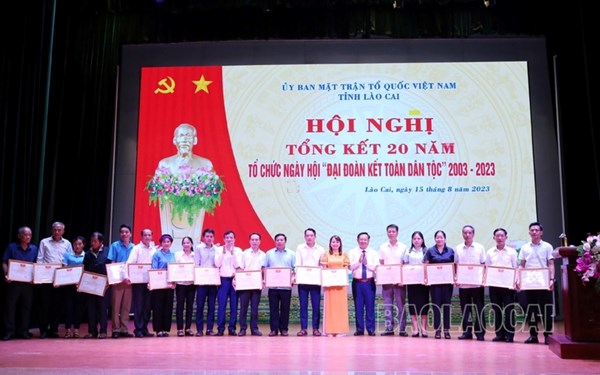 Lào Cai: Tổng kết 20 năm tổ chức Ngày hội “Đại đoàn kết toàn dân tộc” 2003 - 2023