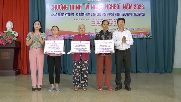 Hiệu quả từ các phong trào hỗ trợ người nghèo ở Thị xã Quảng Trị