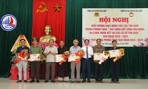 Huyện Gio Linh đẩy mạnh phong trào “Xây dựng nếp sống văn minh, an lành, đoàn kết tại các cơ sở tôn giáo”