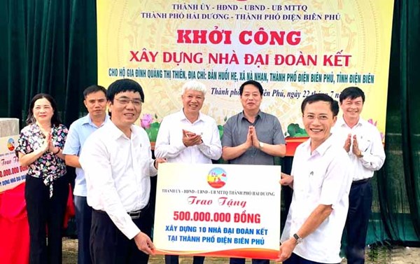 Hải Dương ủng hộ hơn 5,3 tỷ đồng xây nhà ở cho hộ nghèo tỉnh Điện Biên