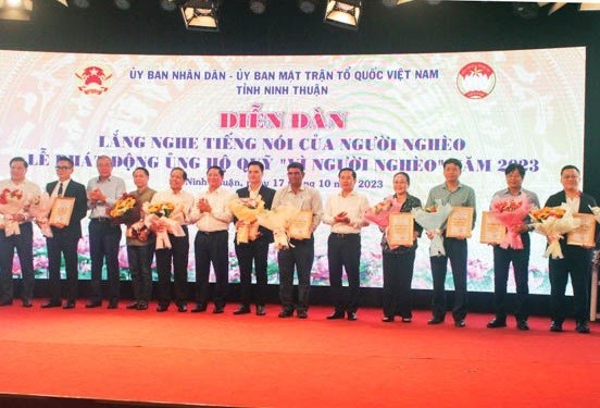 Ninh Thuận: Phát động ủng hộ Quỹ ‘Vì người nghèo’ năm 2023 gắn với Diễn đàn ‘Lắng nghe tiếng nói của người nghèo’