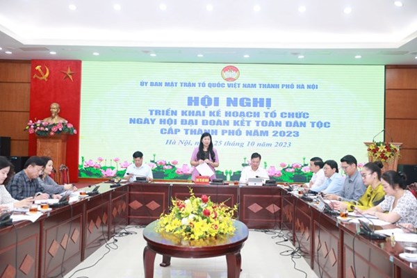 Ủy ban MTTQ thành phố Hà Nội triển khai kế hoạch tổ chức Ngày hội Đại đoàn kết toàn dân tộc năm 2023