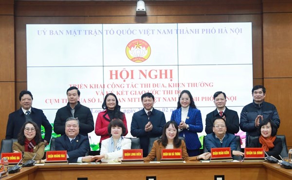 Ủy ban Mặt trận Tổ quốc Việt Nam TP Hà Nội: Cụm thi đua số 1 ký kết giao ước thi đua năm 2024