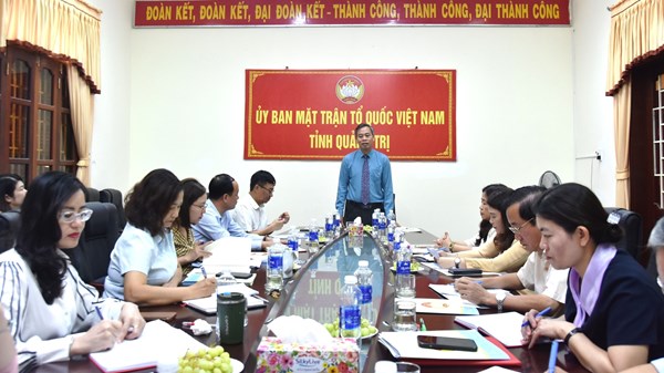 Thường trực Tỉnh ủy làm việc với Ban Thường trực Ủy ban MTTQ Việt Nam tỉnh Quảng Trị