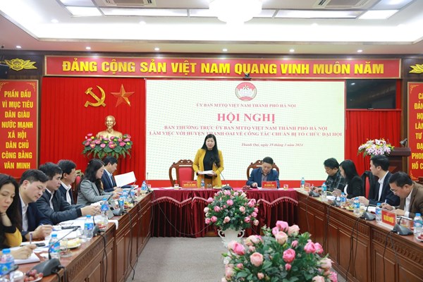 TP Hà Nội: Kiểm tra công tác chuẩn bị Đại hội Mặt trận huyện Thanh Oai