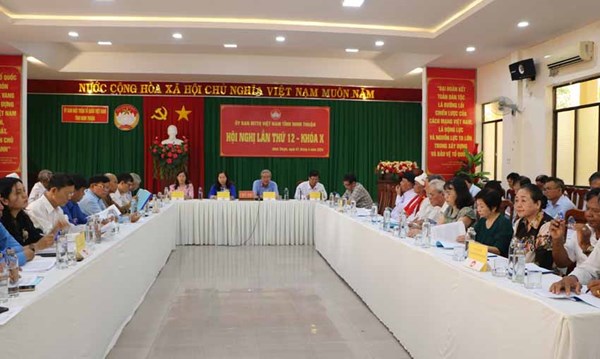 Hội nghị Ủy ban Mặt trận Tổ quốc tỉnh Ninh Thuận lần thứ 12, khóa X