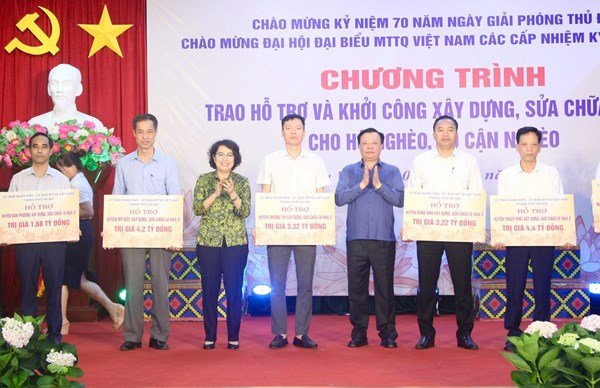 Thành phố Hà Nội: Khởi công xây dựng, sửa chữa 725 nhà ở cho hộ nghèo, cận nghèo