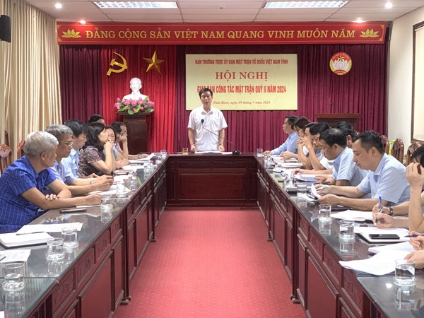 Thái Bình: Tập trung cao nhất, chuẩn bị chu đáo tổ chức thành công Đại hội đại biểu Mặt trận Tổ quốc Việt Nam tỉnh nhiệm kỳ 2024 - 2029