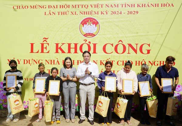 Khánh Hòa: Khởi công xây dựng 100 căn nhà Đại đoàn kết tại Khánh Sơn