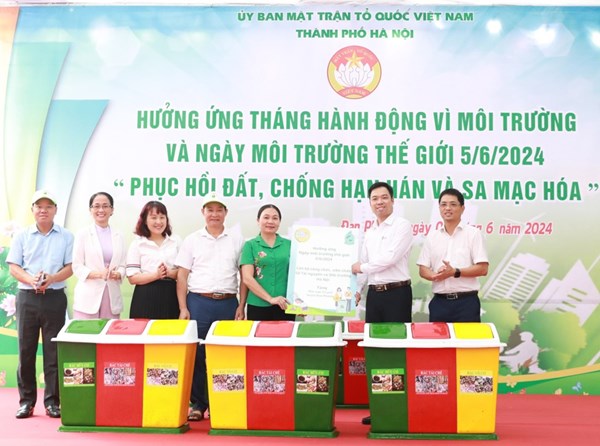 Ủy ban MTTQ thành phố Hà Nội tổ chức Lễ mít tinh hưởng ứng “Tháng hành động Vì môi trường” và “Ngày Môi trường thế giới” 5/6/2024