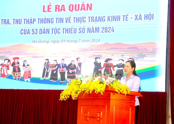 Hà Giang: Lễ ra quân điều tra thu thập thông tin về thực trạng KT – XH của 53 dân tộc thiểu số năm 2024