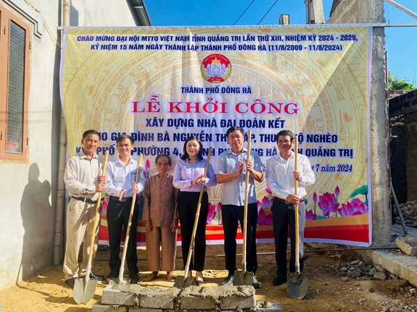 Khởi công công trình chào mừng Đại hội đại biểu MTTQ Việt Nam tỉnh Quảng Trị