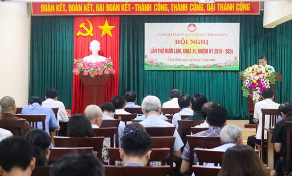 Hội nghị Ủy ban MTTQ tỉnh Ninh Bình lần thứ 15, khóa XI, nhiệm kỳ 2019 - 2024