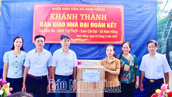 Mặt trận Tổ quốc huyện Nam Trực góp phần thực hiện an sinh xã hội