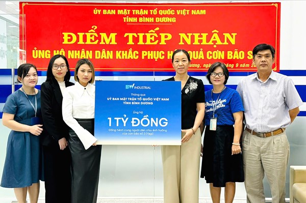 Bình Dương: Tiếp nhận thêm nguồn ủng hộ đồng bào miền Bắc