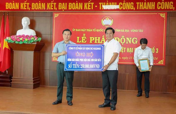 Bà Rịa - Vũng Tàu tiếp nhận hơn 5,84 tỷ đồng ủng hộ đồng bào bị thiệt hại do bão lũ