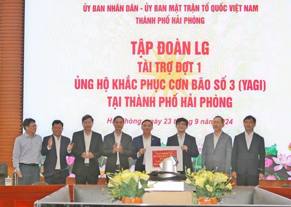 Hải Phòng: Tiếp nhận 7,5 tỷ đồng hỗ trợ từ Tập đoàn LG