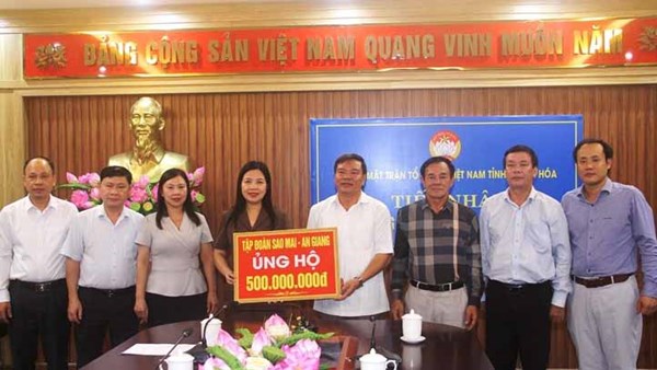 Ủy ban MTTQ tỉnh Thanh Hóa tiếp nhận ủng hộ đồng bào bị thiệt hại do bão số 3