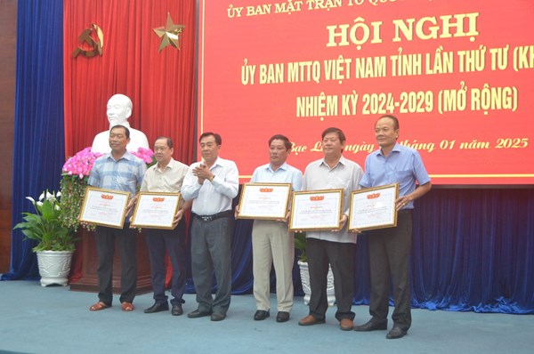 Hội nghị Ủy ban MTTQ Việt Nam Bạc Liêu lần thứ 4, khóa XI, nhiệm kỳ 2024-2029 