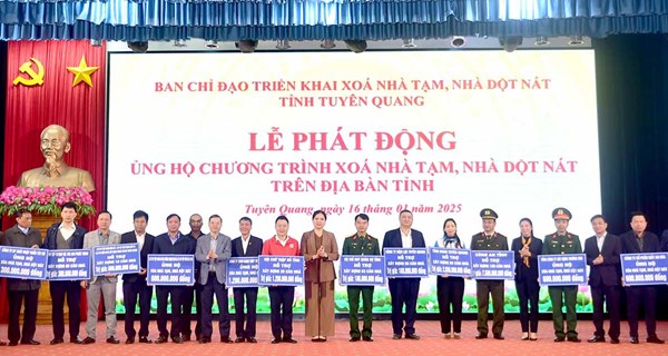 Tuyên Quang: Phát động ủng hộ chương trình xóa nhà tạm, nhà dột nát 