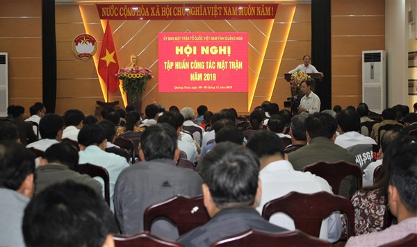 Quảng Nam: Tập huấn công tác Mặt trận năm 2019