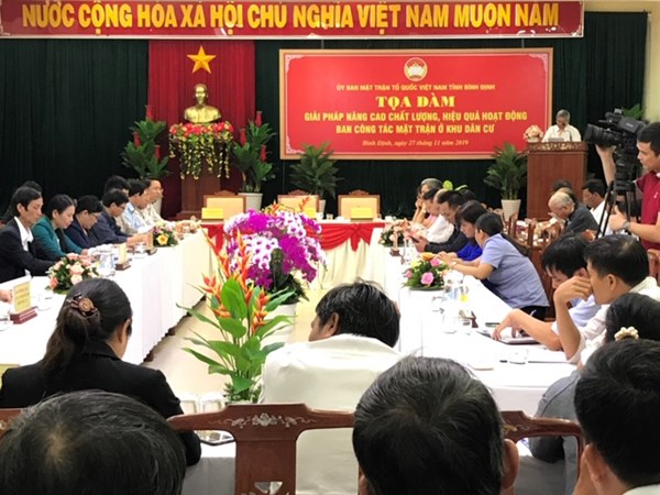 Bình Định: Tọa đàm nâng cao chất lượng hoạt động Ban Công tác Mặt trận