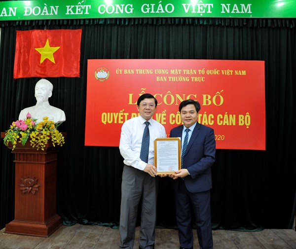 Bổ nhiệm Chánh Văn phòng Ủy ban Đoàn kết Công giáo Việt Nam
