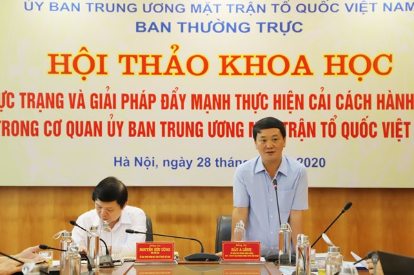 Đẩy mạnh thực hiện cải cách hành chính trong cơ quan UBTƯ MTTQ Việt Nam