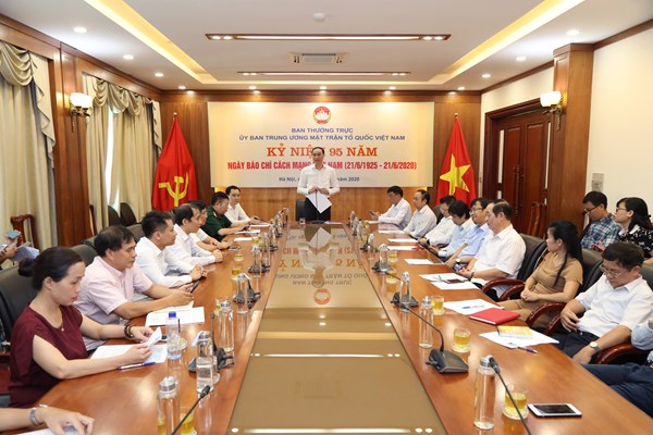 UBTƯ MTTQ Việt Nam gặp mặt các cơ quan báo chí nhân Ngày Báo chí Cách mạng Việt Nam