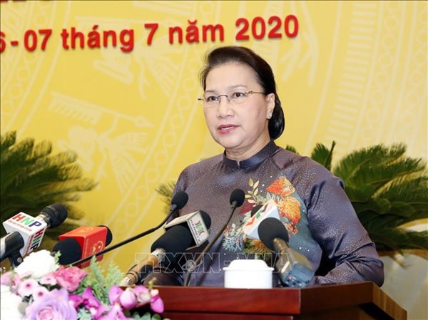 Chủ tịch Quốc hội Nguyễn Thị Kim Ngân dự khai mạc Kỳ họp thứ 15, Hội đồng nhân dân thành phố Hà Nội 