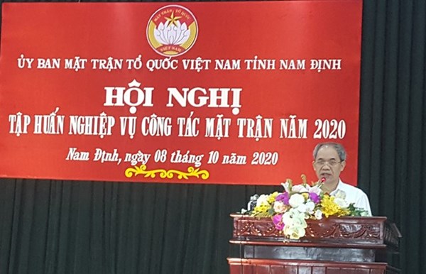 Nam Định: Tập huấn cho cán bộ Mặt trận toàn tỉnh