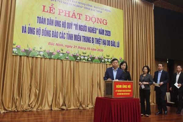 Bắc Ninh: Hỗ trợ 5 tỷ đồng giúp các tỉnh miền Trung 