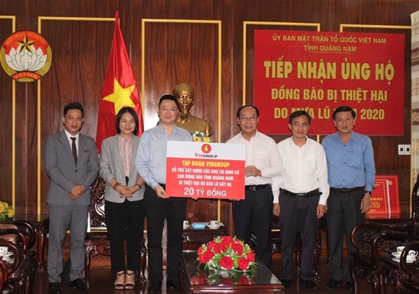 Vingroup ủng hộ 20 tỷ đồng xây nhà tái định cư cho dân Quảng Nam