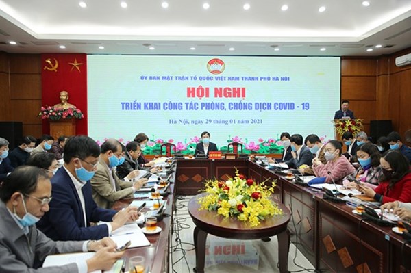 MTTQ Hà Nội khẩn trương triển khai công tác phòng chống dịch Covid-19