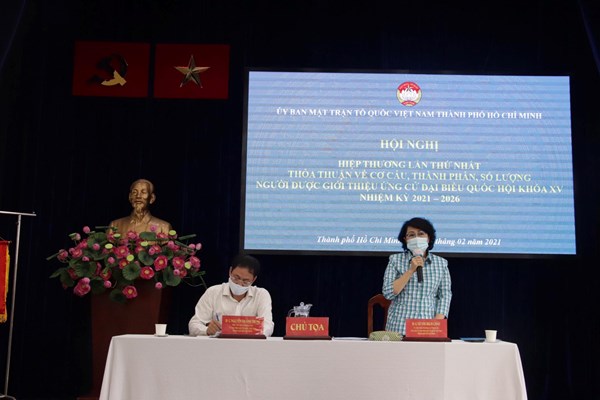Ủy ban MTTQ Việt Nam Thành phố HCM tổ chức hội nghị hiệp thương lần thứ nhất